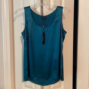 NWT Talbots Teal silk tank Size 4